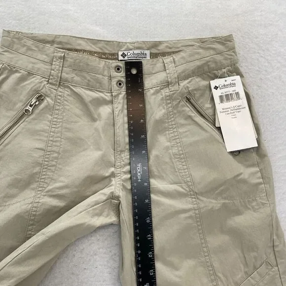 Columbia Cape Rush Capri Pants Women's 6 Fossil Brown‎ Lightweight Low Rise NWT - Picture 8 of 13